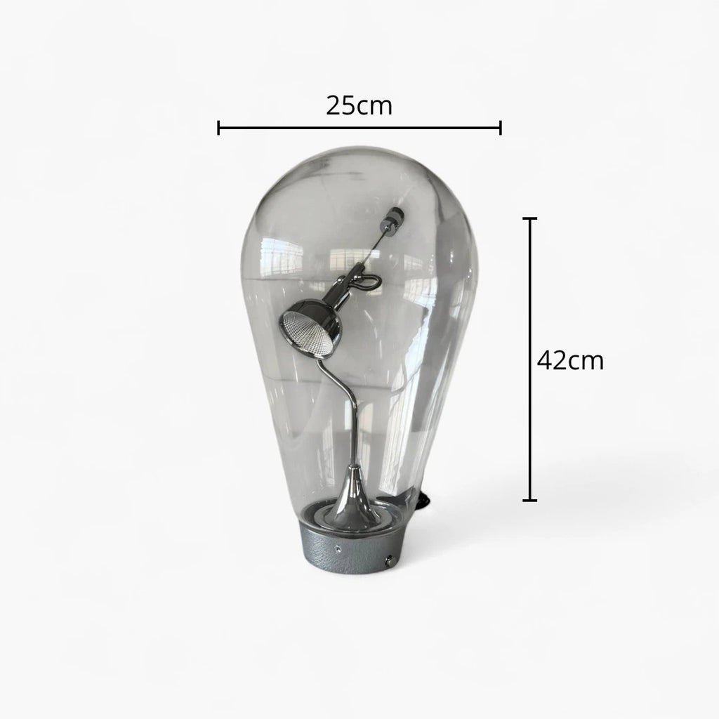 Lampe De Chevet En Verre Vintage