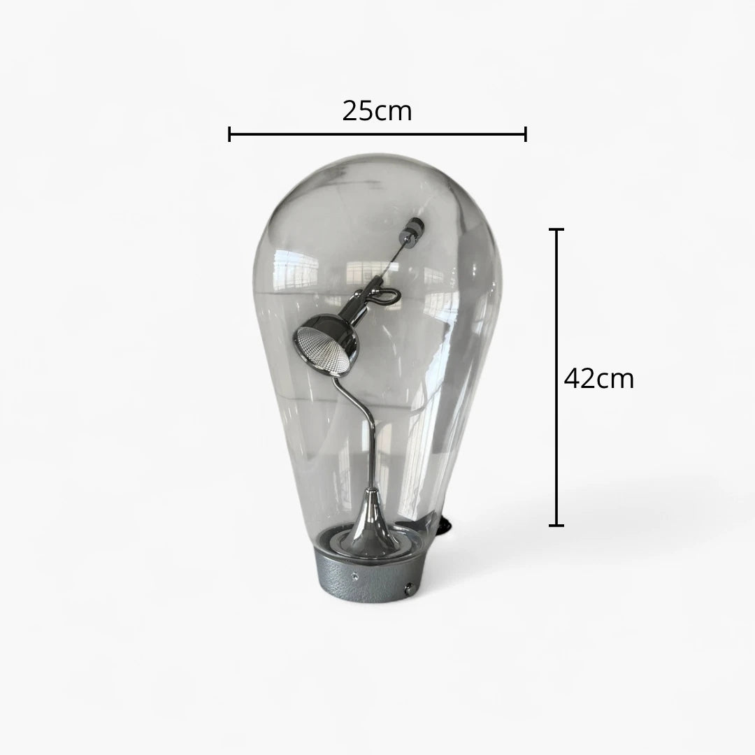 Lampe De Chevet En Verre Vintage