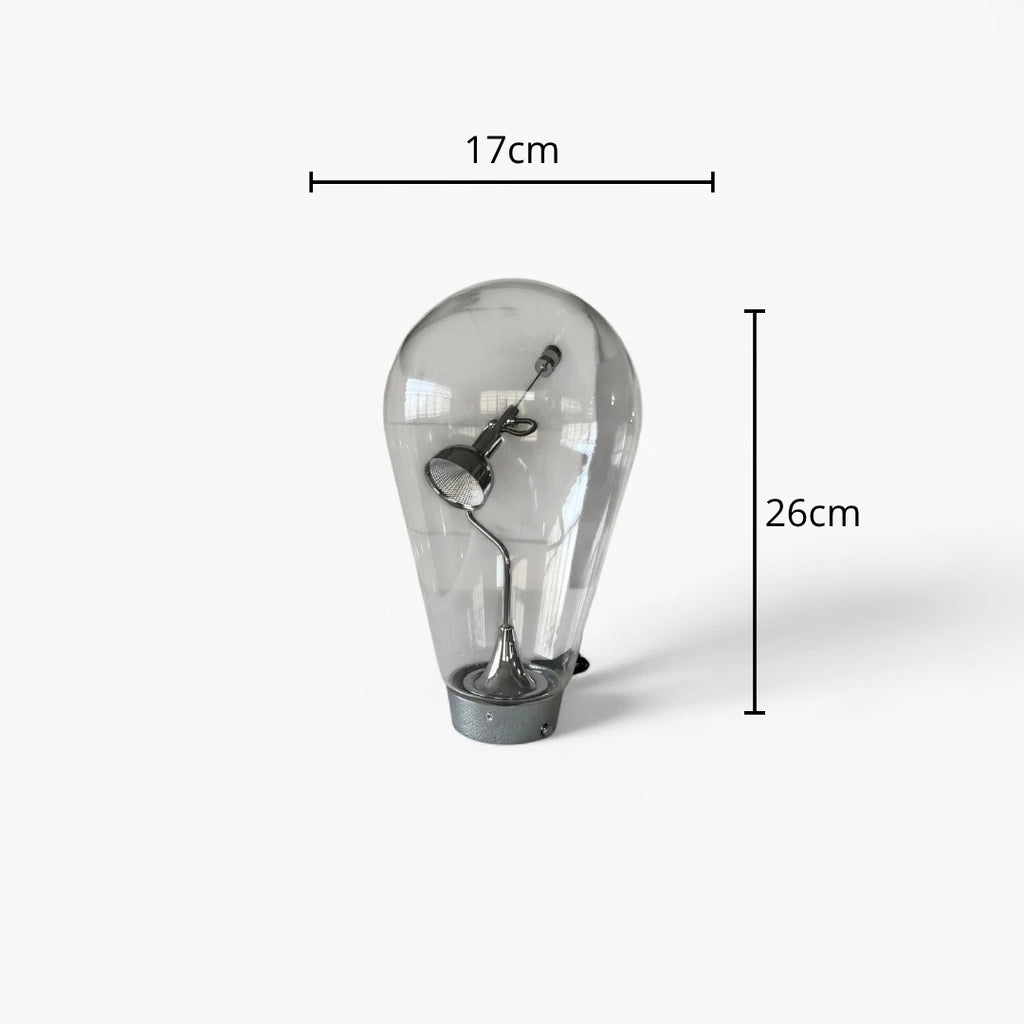 Lampe De Chevet En Verre Vintage