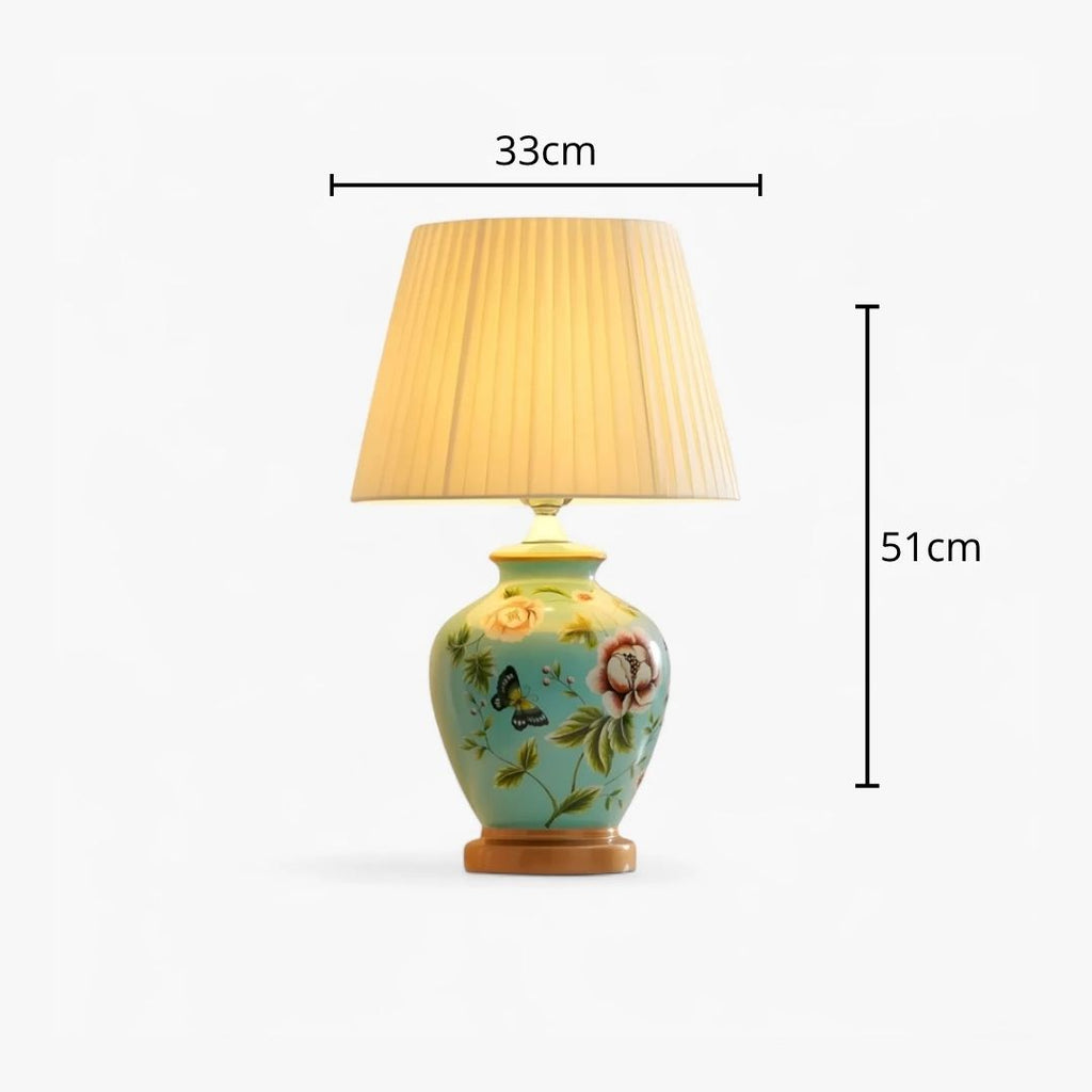 Lampe De Chevet Céramique Fleurs