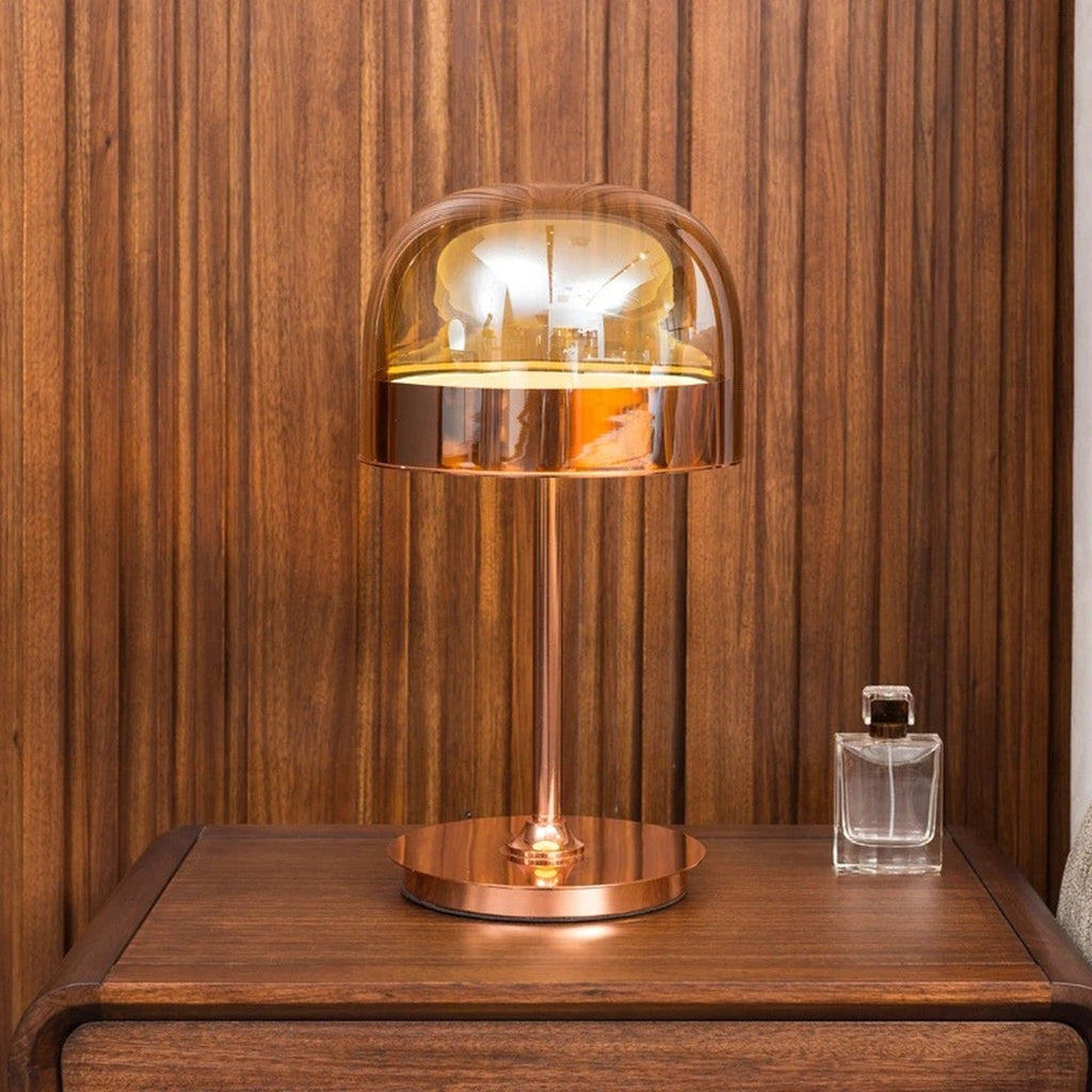 Lampe De Chevet En Verre Transparent