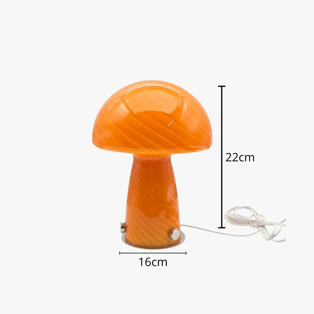 Lampe De Chevet Champignon En Verre