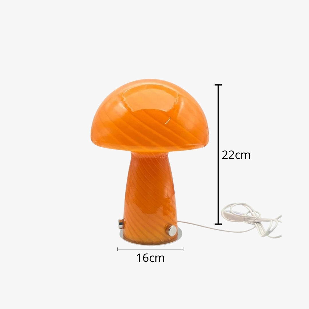 Lampe De Chevet Champignon En Verre