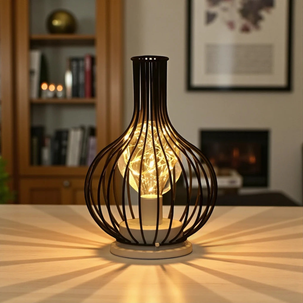 Lampe De Chevet En Fer Noir