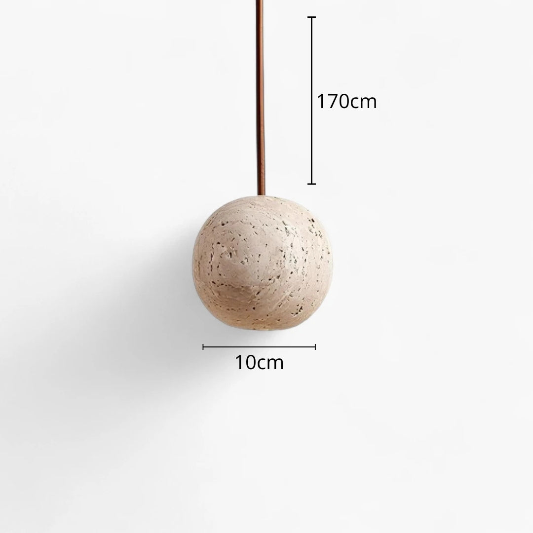 Lampe De Chevet Suspendu Pierre Travertin