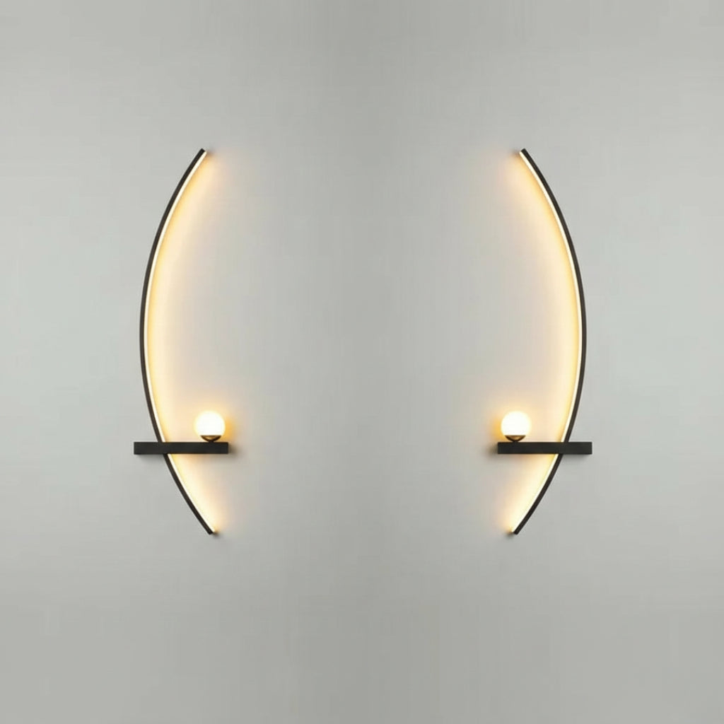 Applique Murale LED Minimaliste Noire Moderne