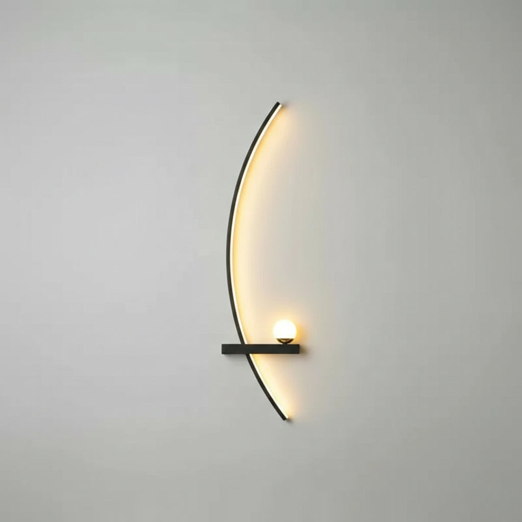 Applique Murale LED Minimaliste Noire Moderne