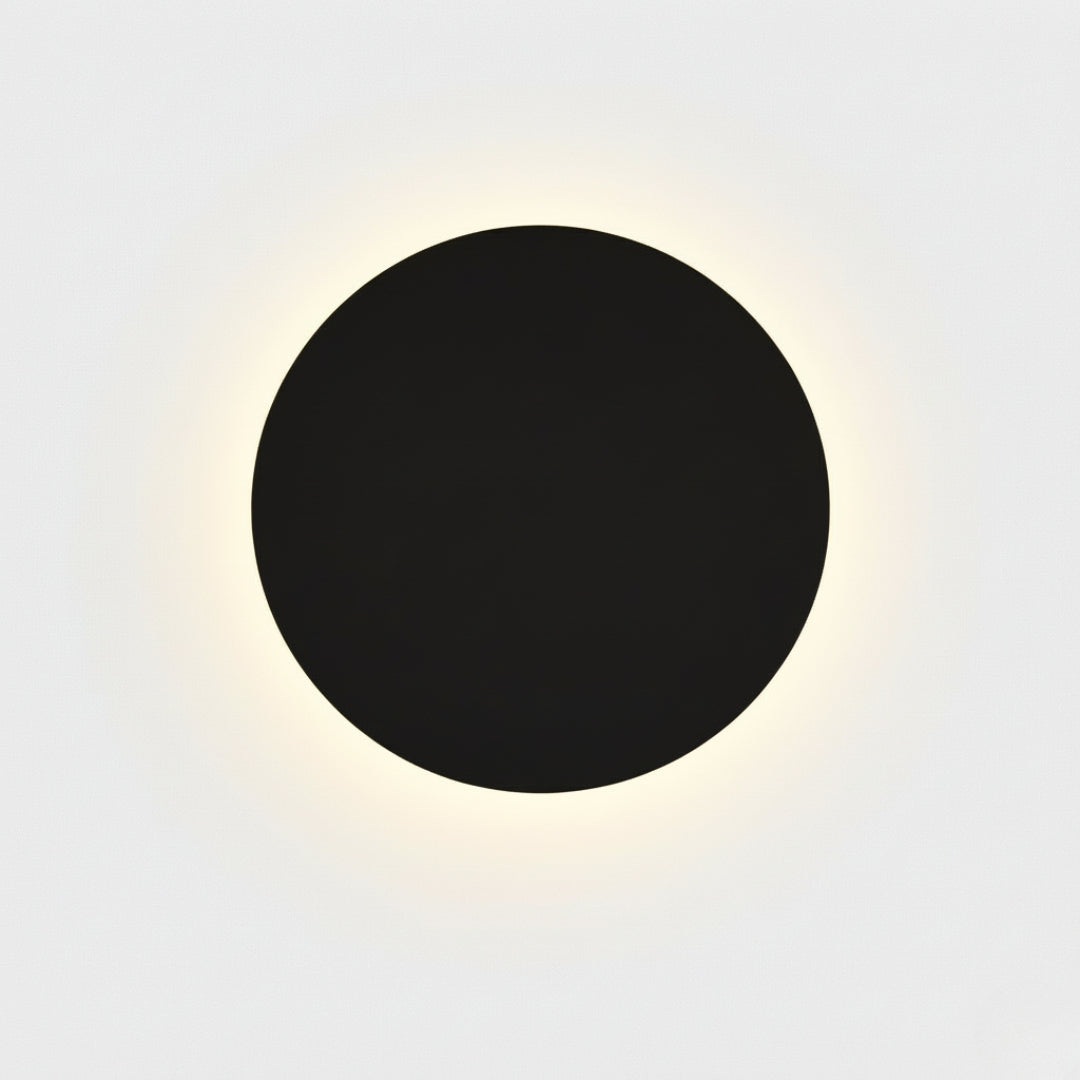 Applique Murale LED Ronde Effet Éclipse Design Moderne