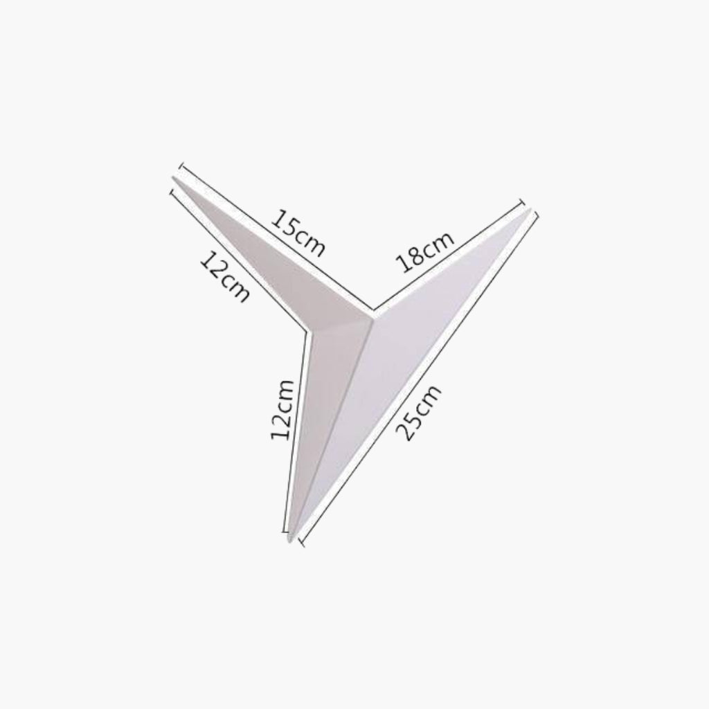 Applique Murale LED Triangle en Métal Style Loft