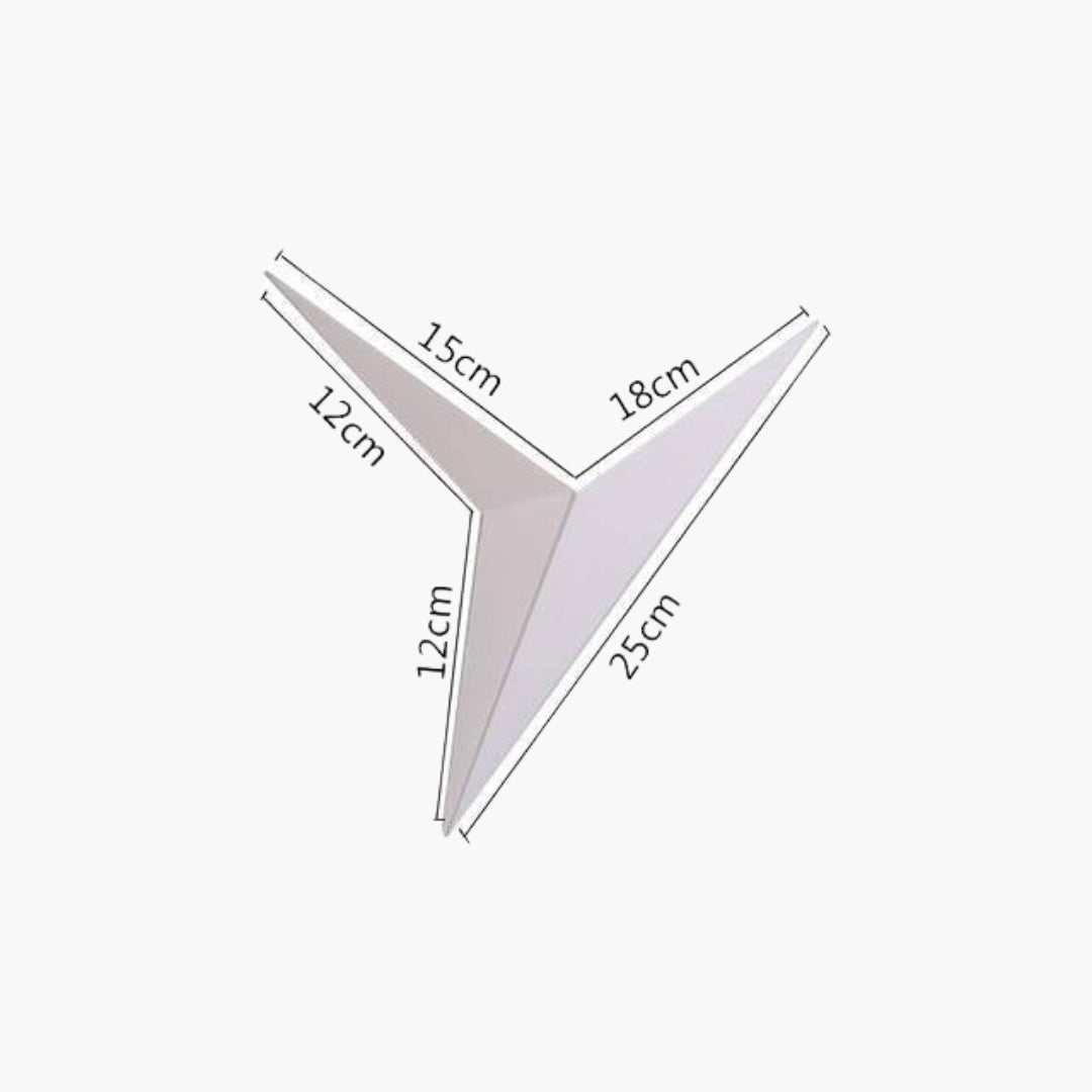 Applique Murale LED Triangle en Métal Style Loft