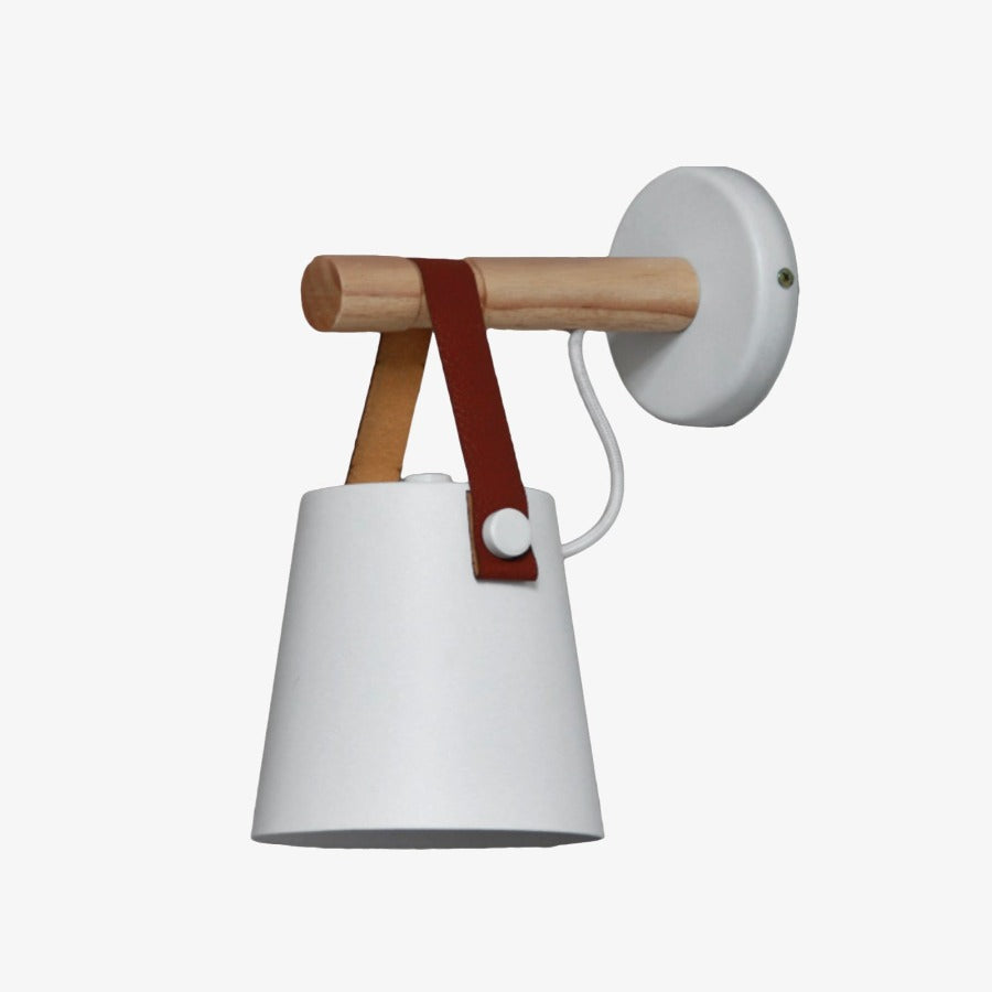 Applique Murale LED Bois avec Abat-jour Suspendu
