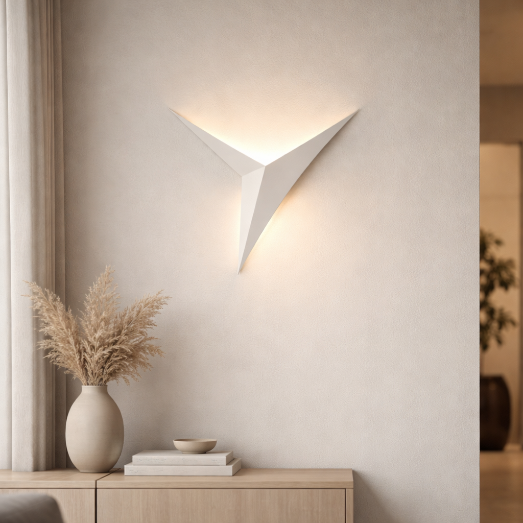 Applique Murale LED Triangle en Métal Style Loft