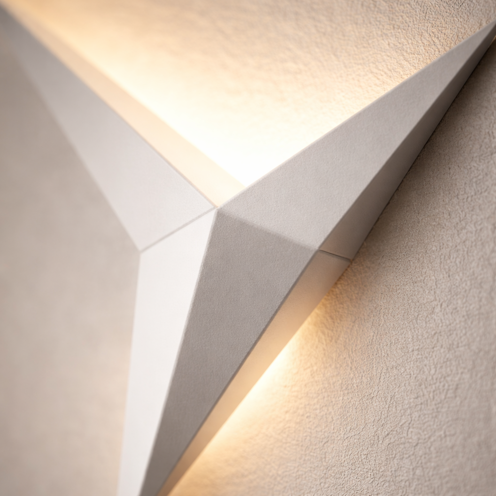 Applique Murale LED Triangle en Métal Style Loft