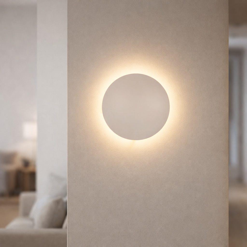 Applique Murale LED Ronde Effet Éclipse Design Moderne