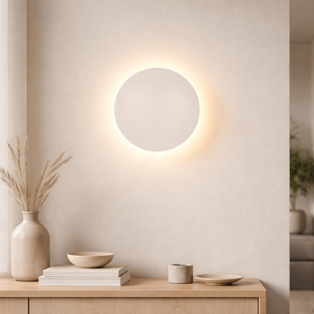 Applique Murale LED Ronde Effet Éclipse Design Moderne