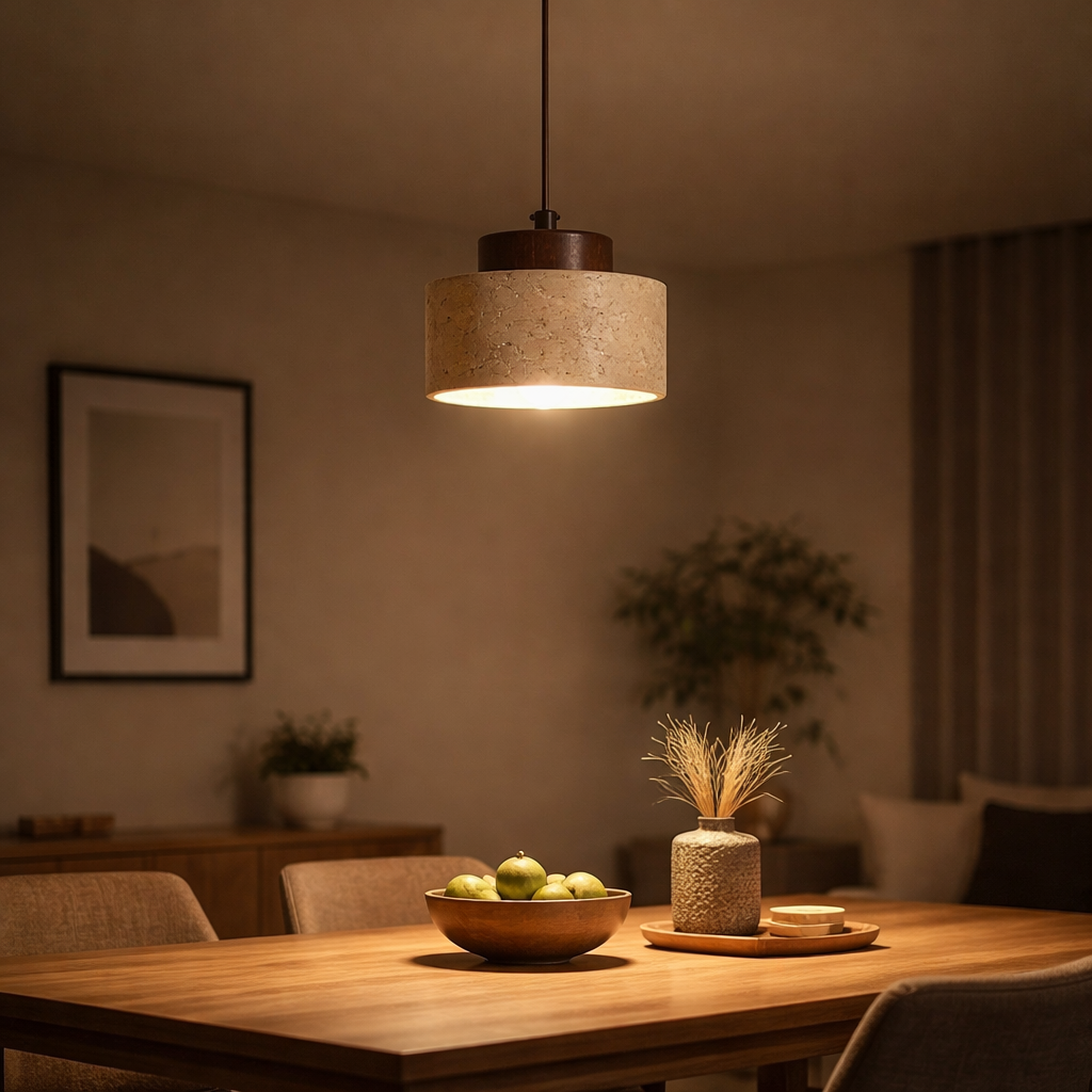 Suspension Rétro En Pierre de Grotte