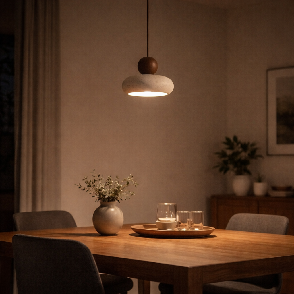 Suspension en Bois de Travertin