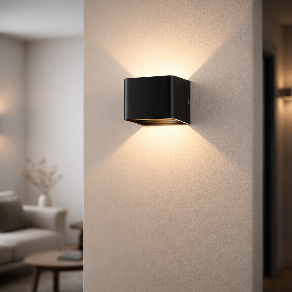 Applique Murale LED Moderne Cube en Métal Coloré