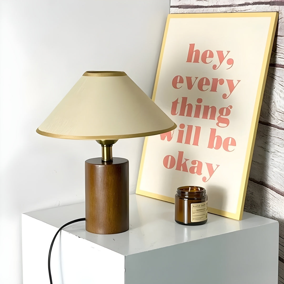 Lampe De Chevet Bois Et Lin