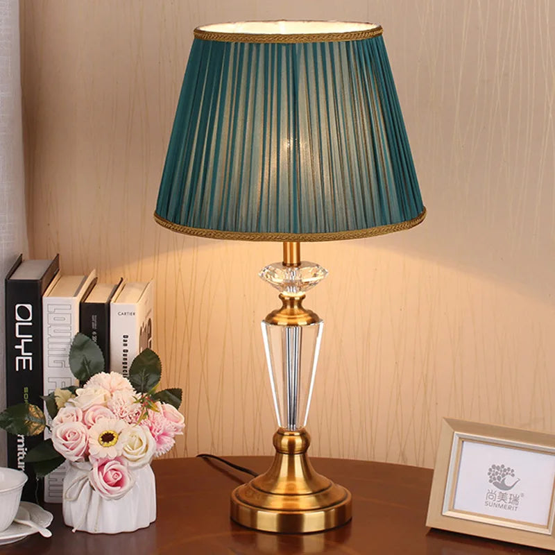 Modern And Simple Hotel Club Bedroom Bedside Living Room Study Light Luxury Crystal Table Lamp E27 AC110V 240V