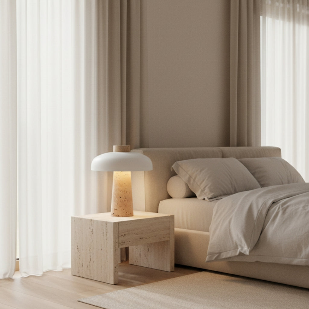Lampe De Chevet Design En Pierre