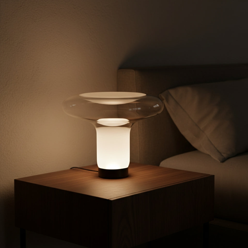 Lampe De Chevet Design En Verre