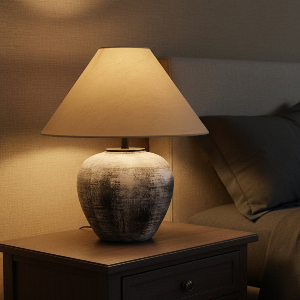 Lampe De Chevet Japonaise En Céramique