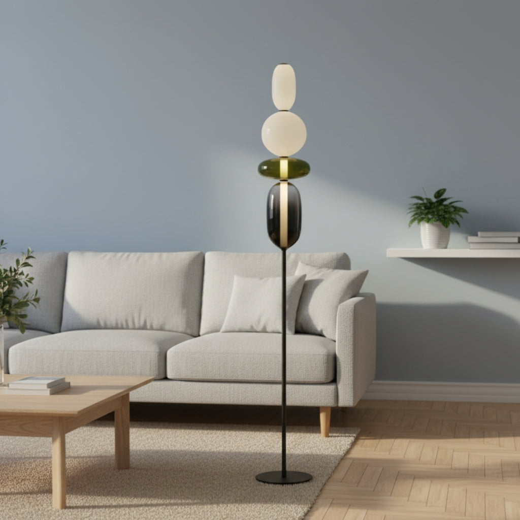 Lampe Sur Pied En Verre