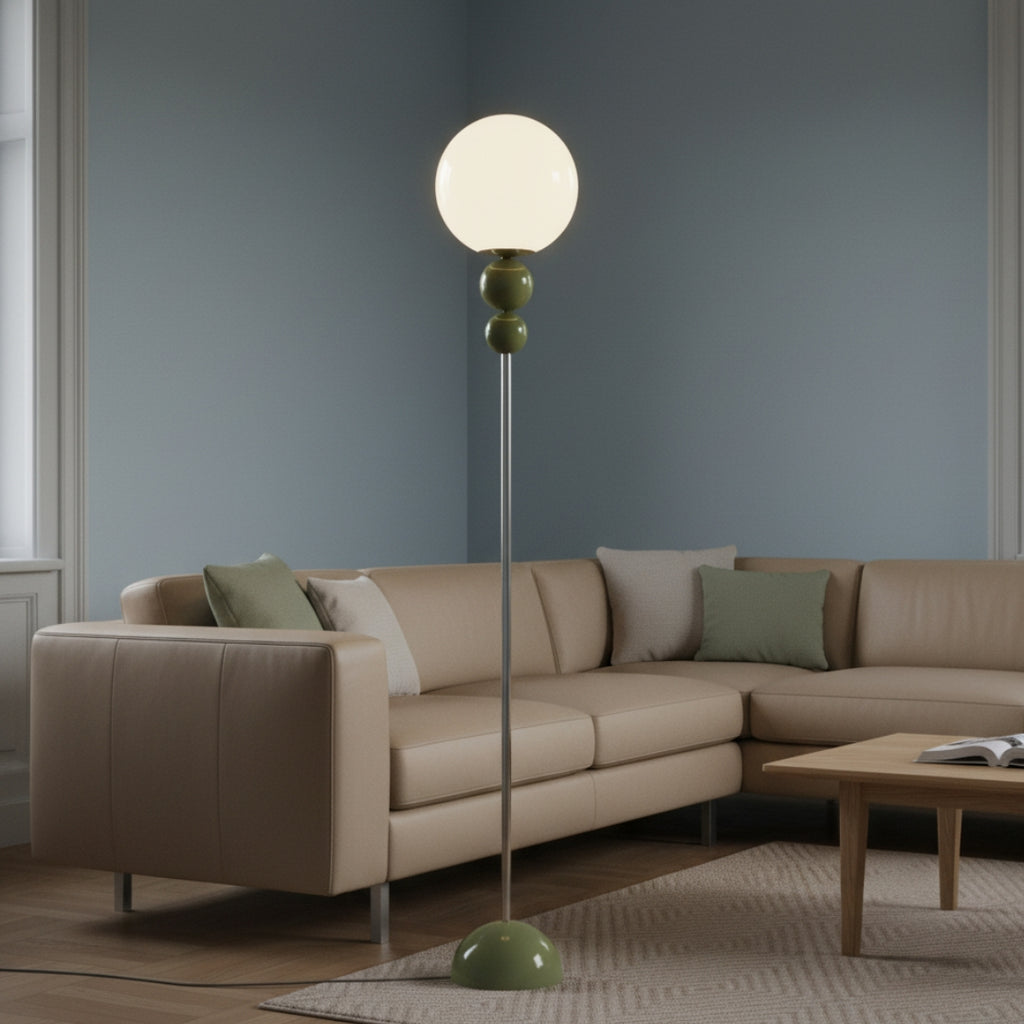 Lampe Sur Pied Globe En Verre