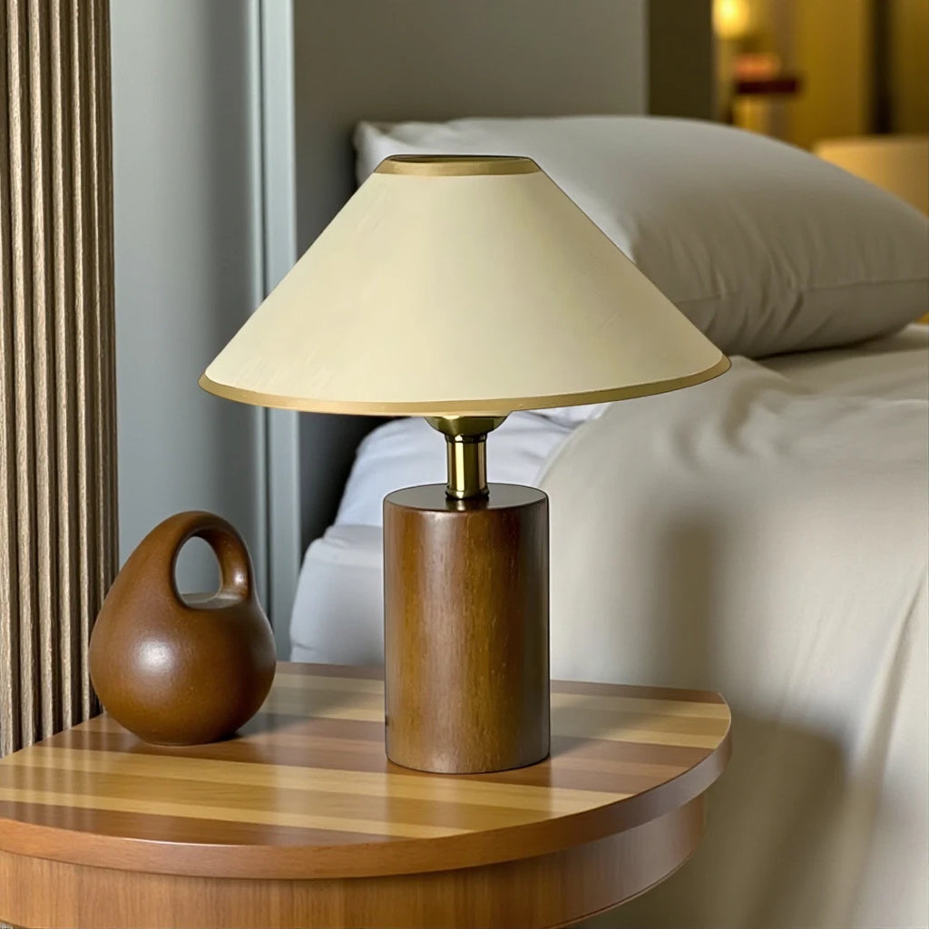 Lampe De Chevet Bois Et Lin