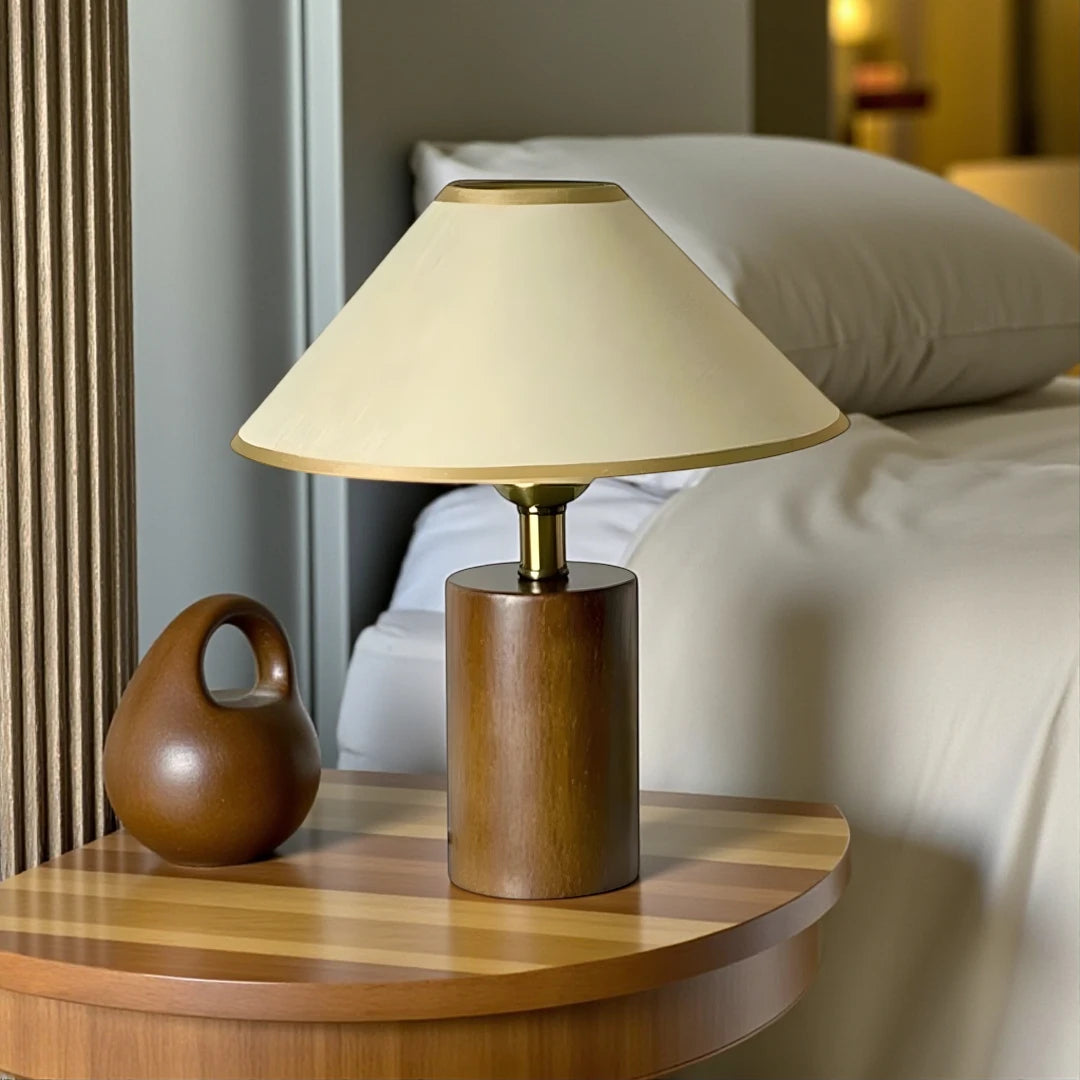 Lampe De Chevet Bois Et Lin