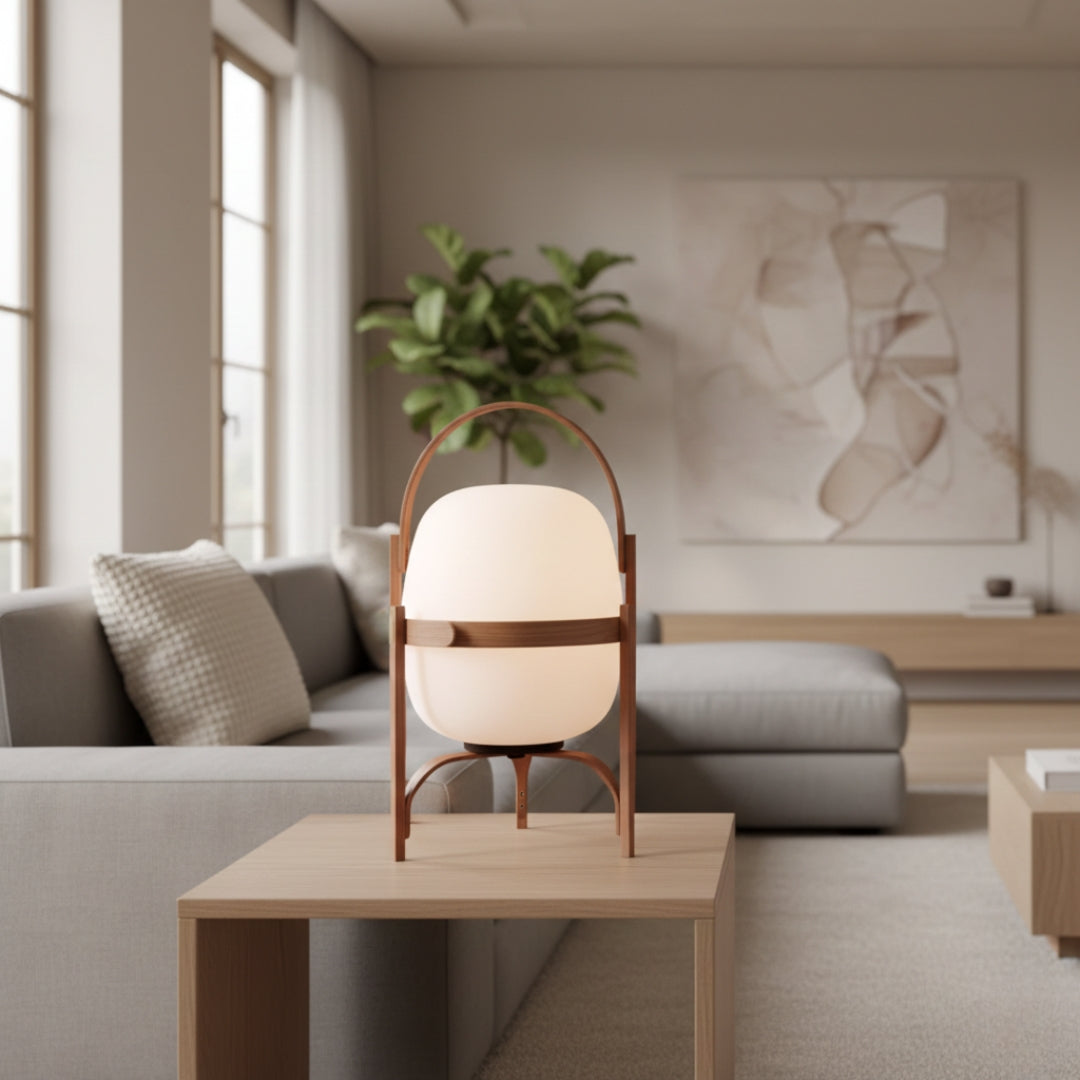 Lampe De Chevet Bois Style Japonais