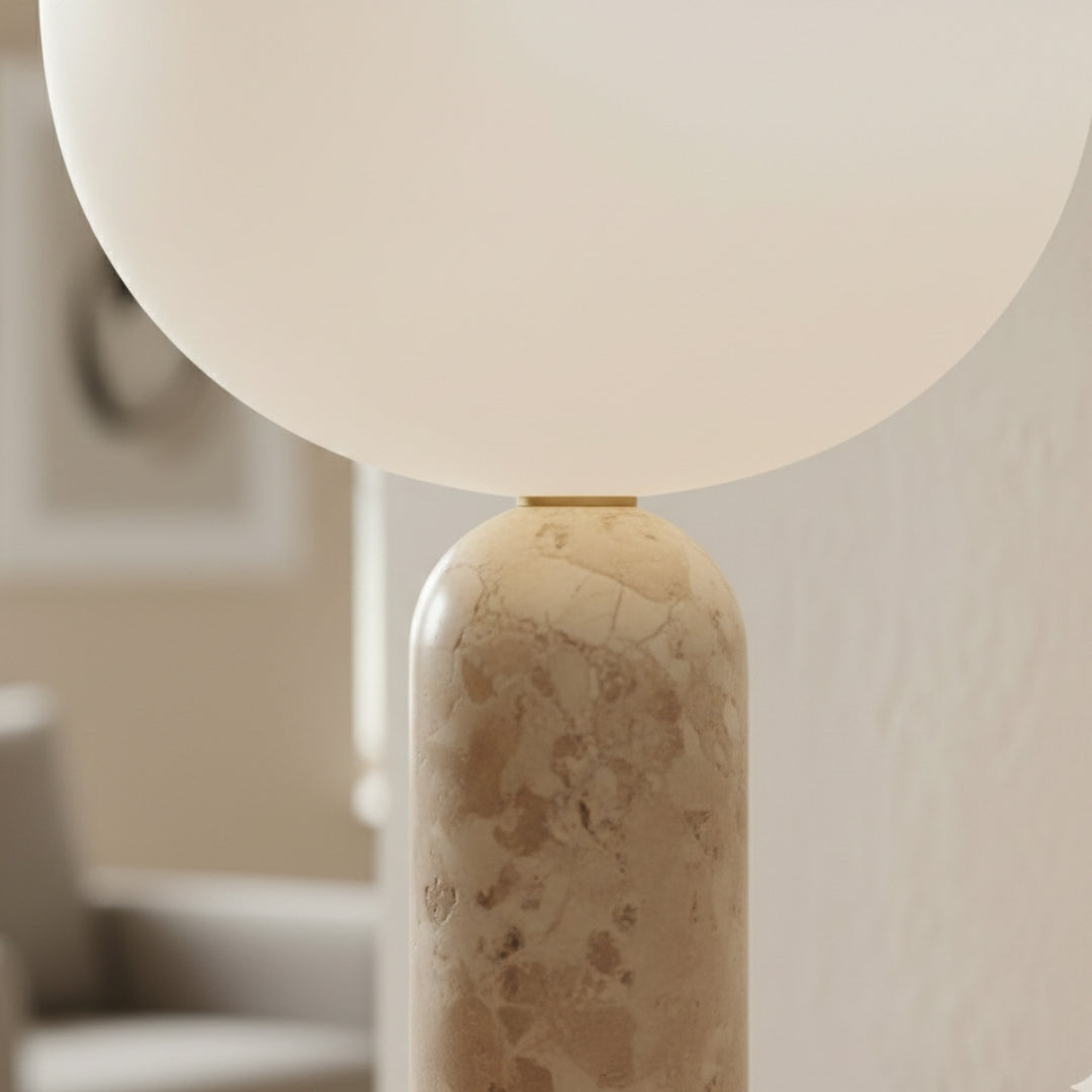 Lampe De Chevet En Marbre Blanc