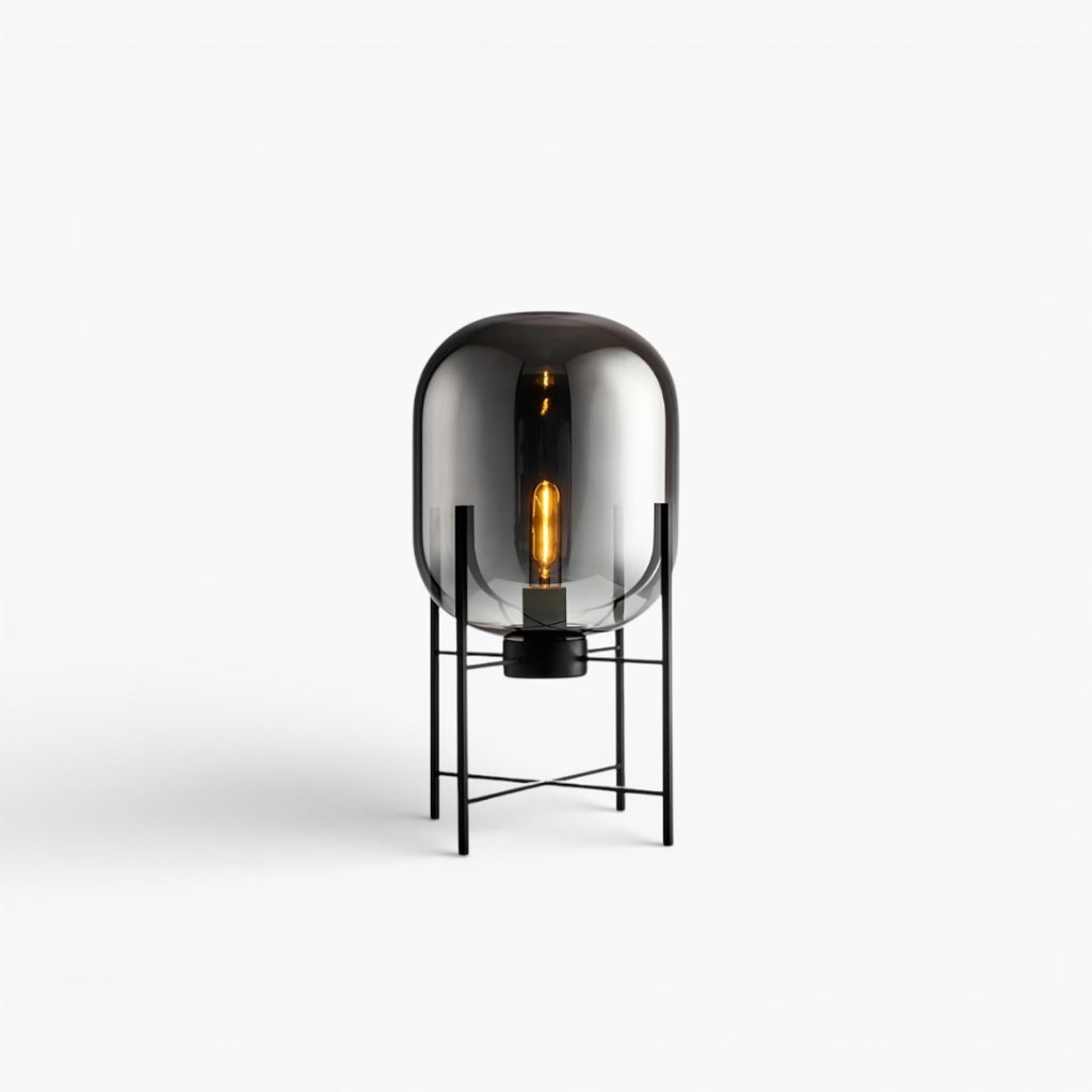 Lampe De Chevet En Verre Fumé