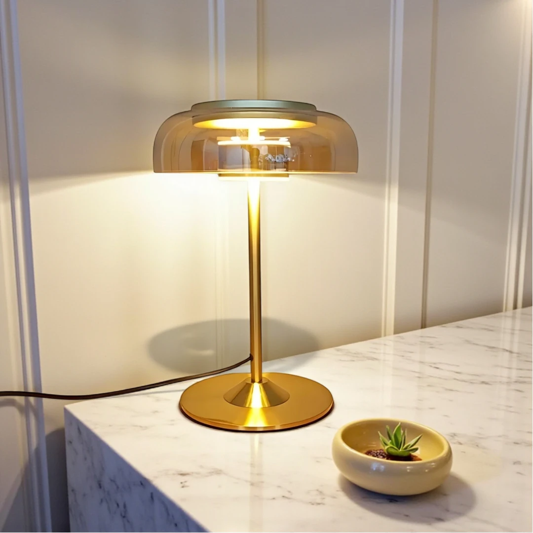 Lampe De Chevet En Verre Scandinave
