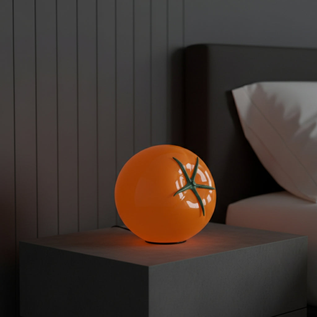 Lampe De Chevet En Verre Tomate