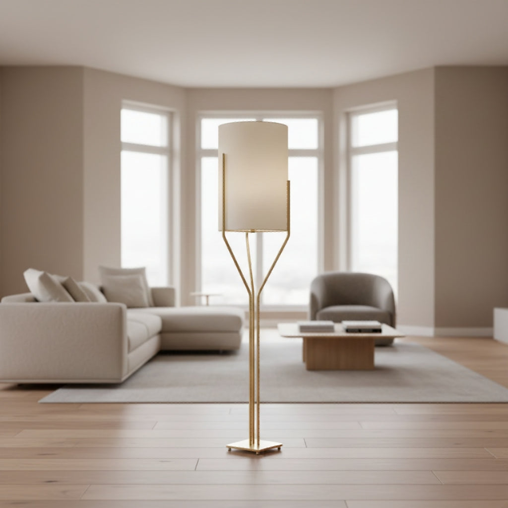 Lampe Sur Pied Abat Jour Cylindrique