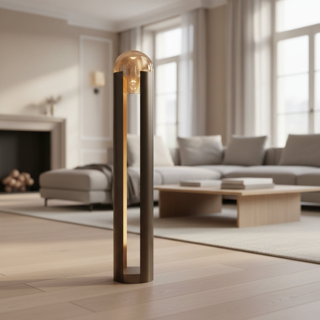 Lampe Sur Pied Avec Boule En Verre