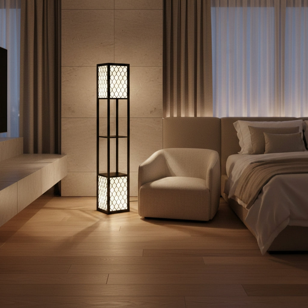 Lampe Sur Pied Avec Etagere