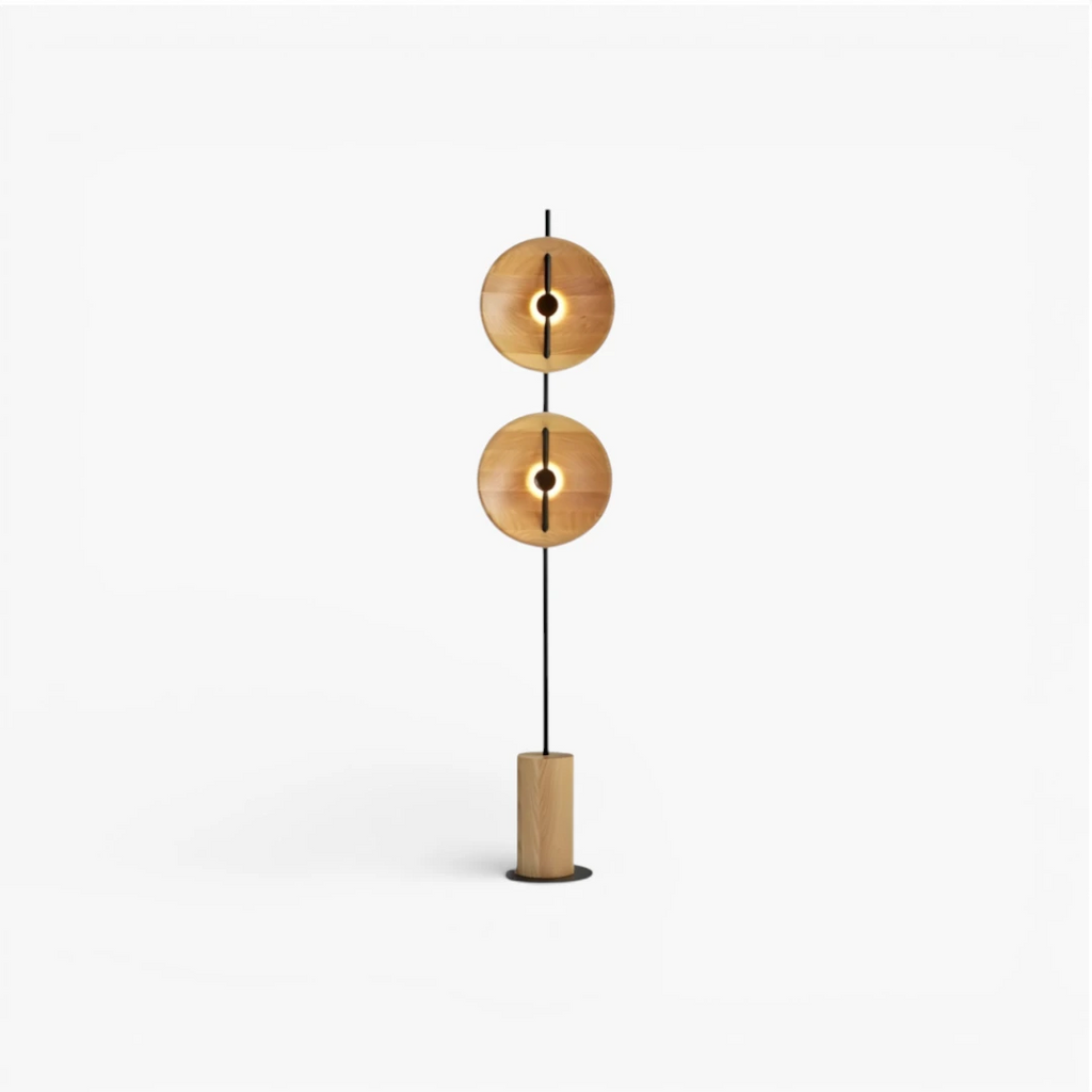 Lampe Sur Pied Bois Et Metal