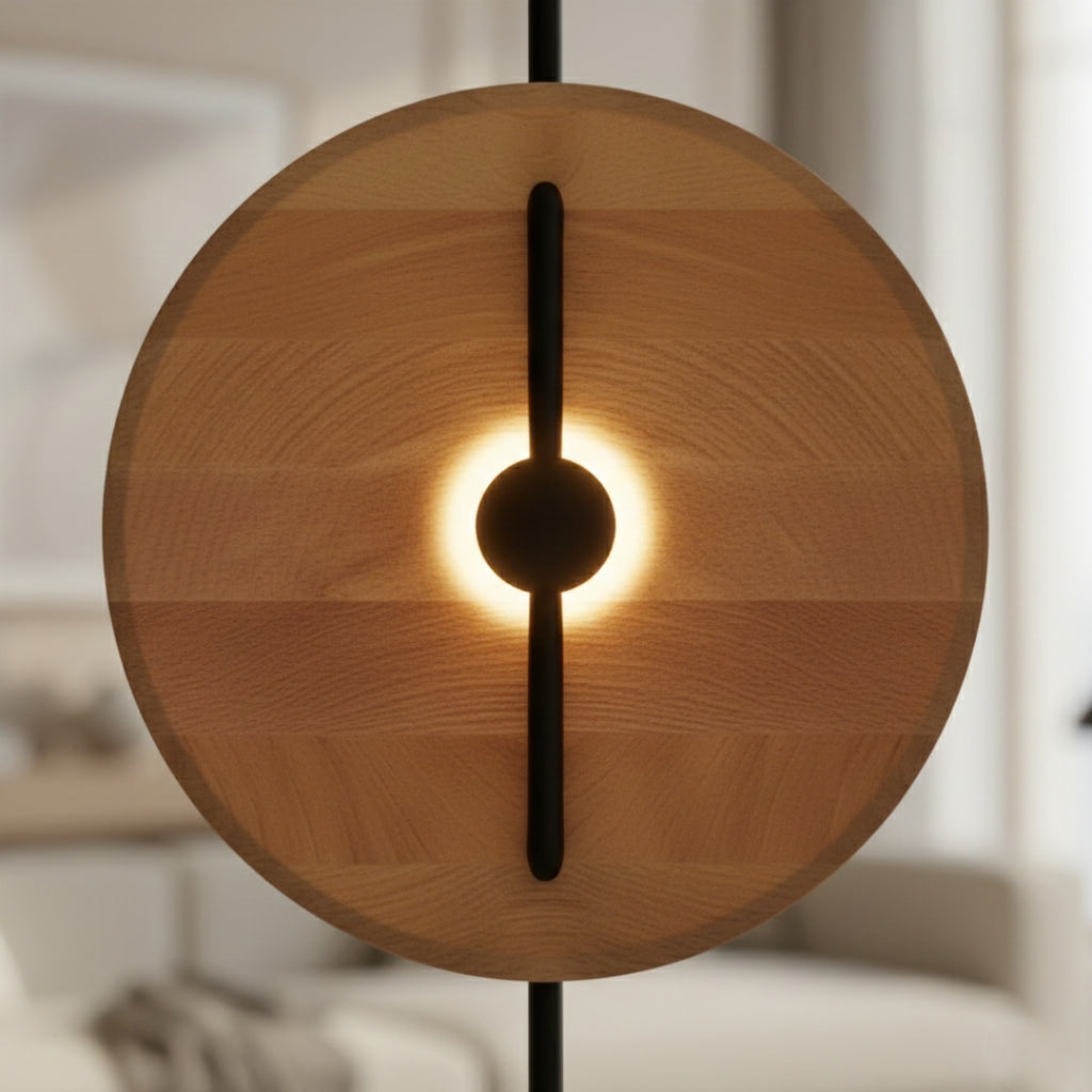 Lampe Sur Pied Bois Et Metal
