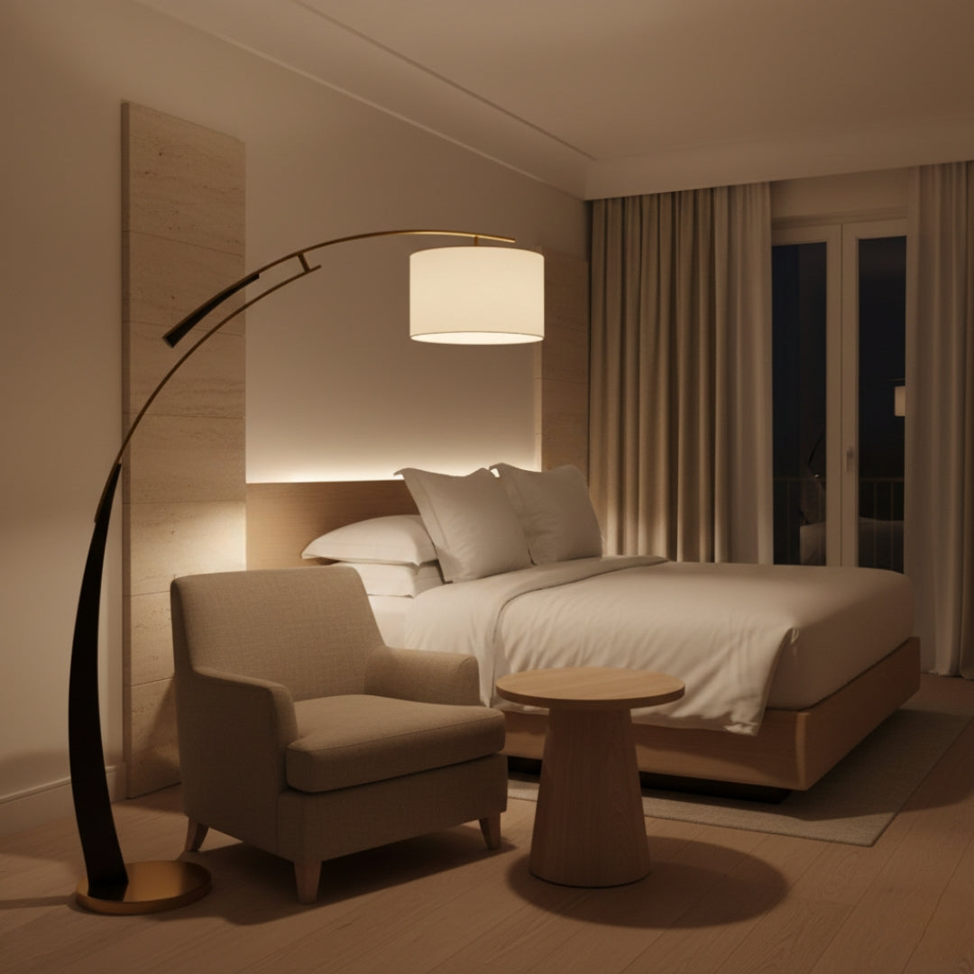 Lampe Sur Pied En Arc Vintage