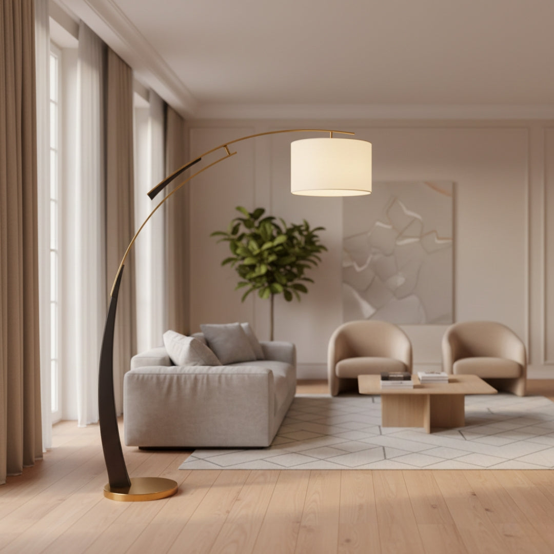 Lampe Sur Pied En Arc Vintage