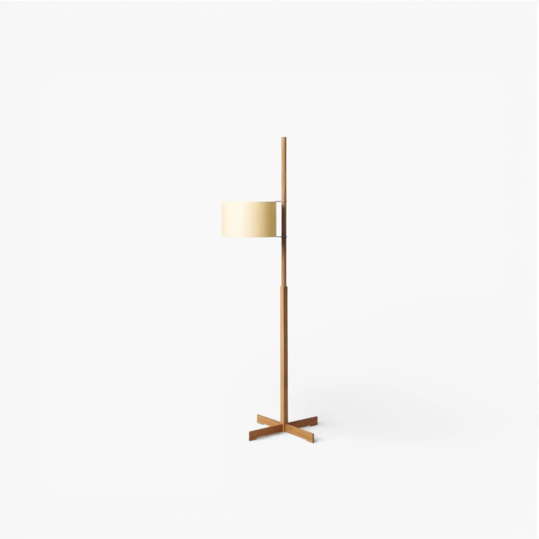 Lampe Sur Pied En Bois Carré