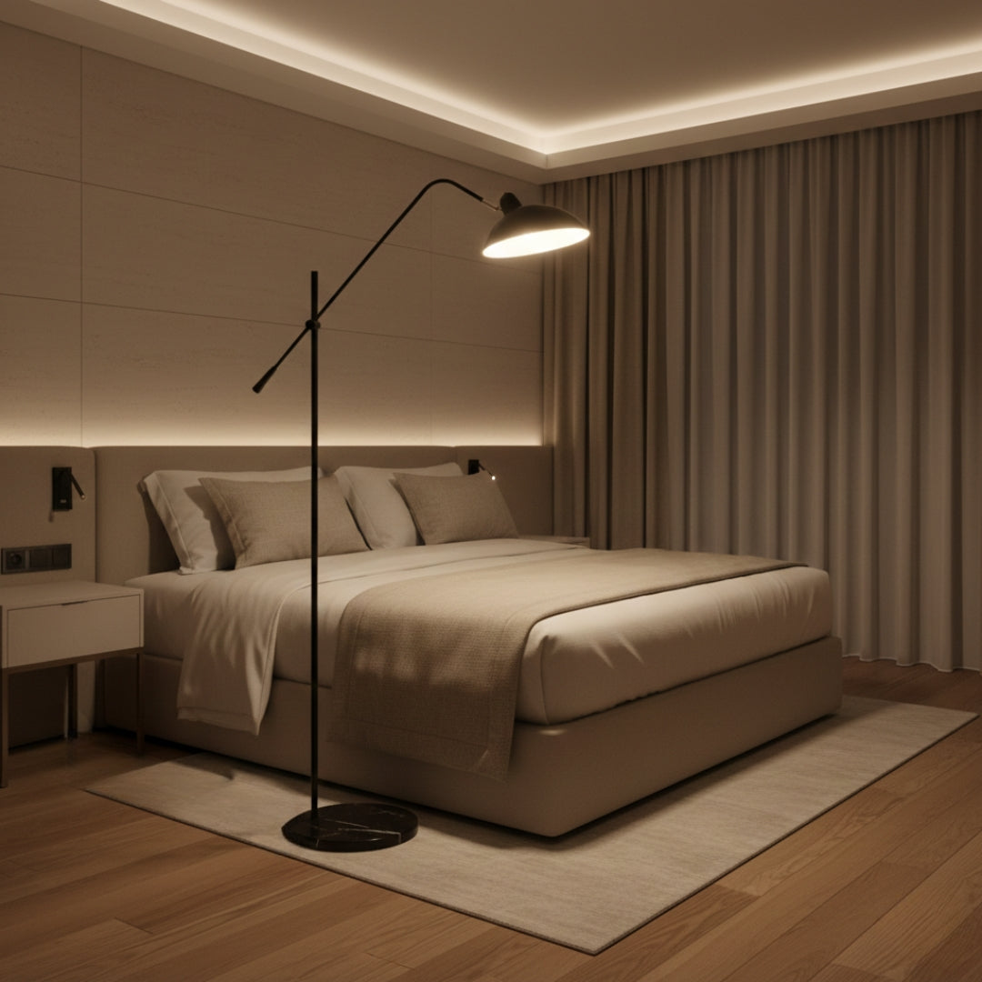 Lampe Sur Pied En Marbre Vintage