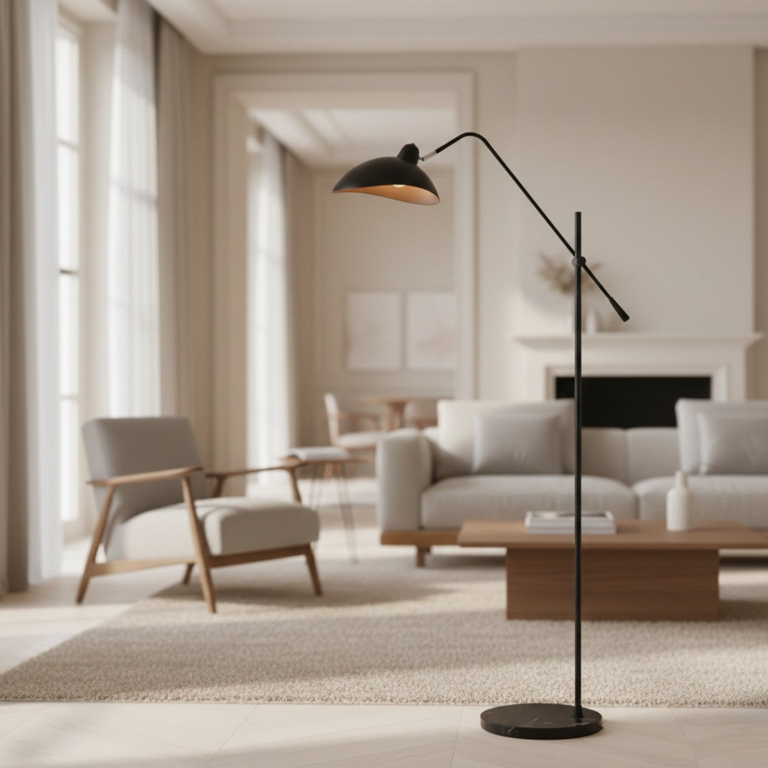 Lampe Sur Pied En Marbre Vintage