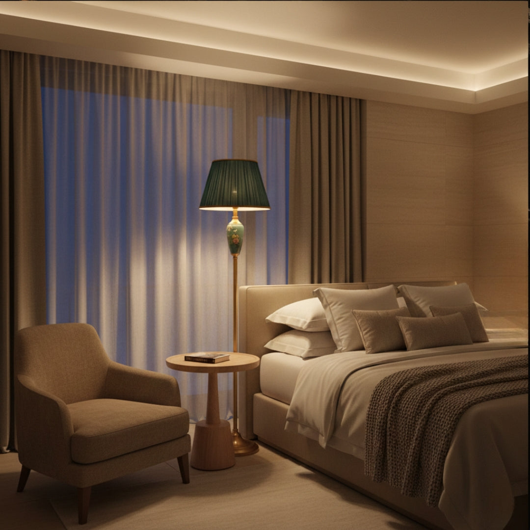 Lampe Sur Pied Motif Vintage