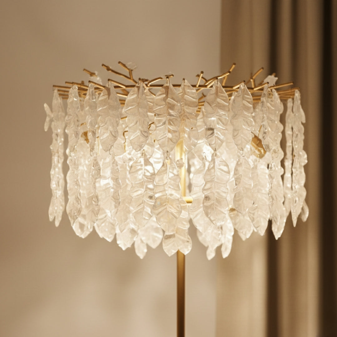 Lampe Sur Pied Pluie De Cristal