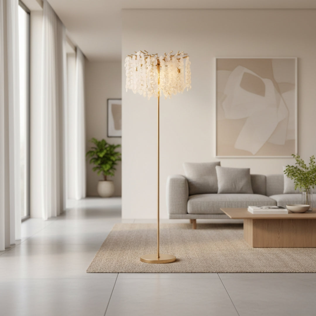 Lampe Sur Pied Pluie De Cristal