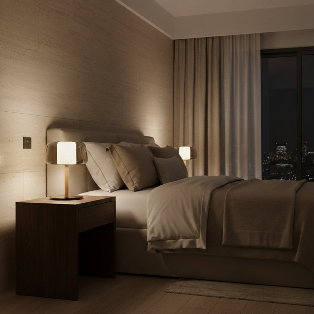 Lampe Sur Pied Verre Fumé